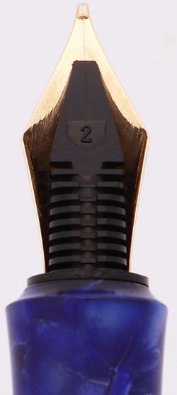 Stipula I Castoni Fountain Pen - Lapis Blue wSilver Trim, C/C, 14k
